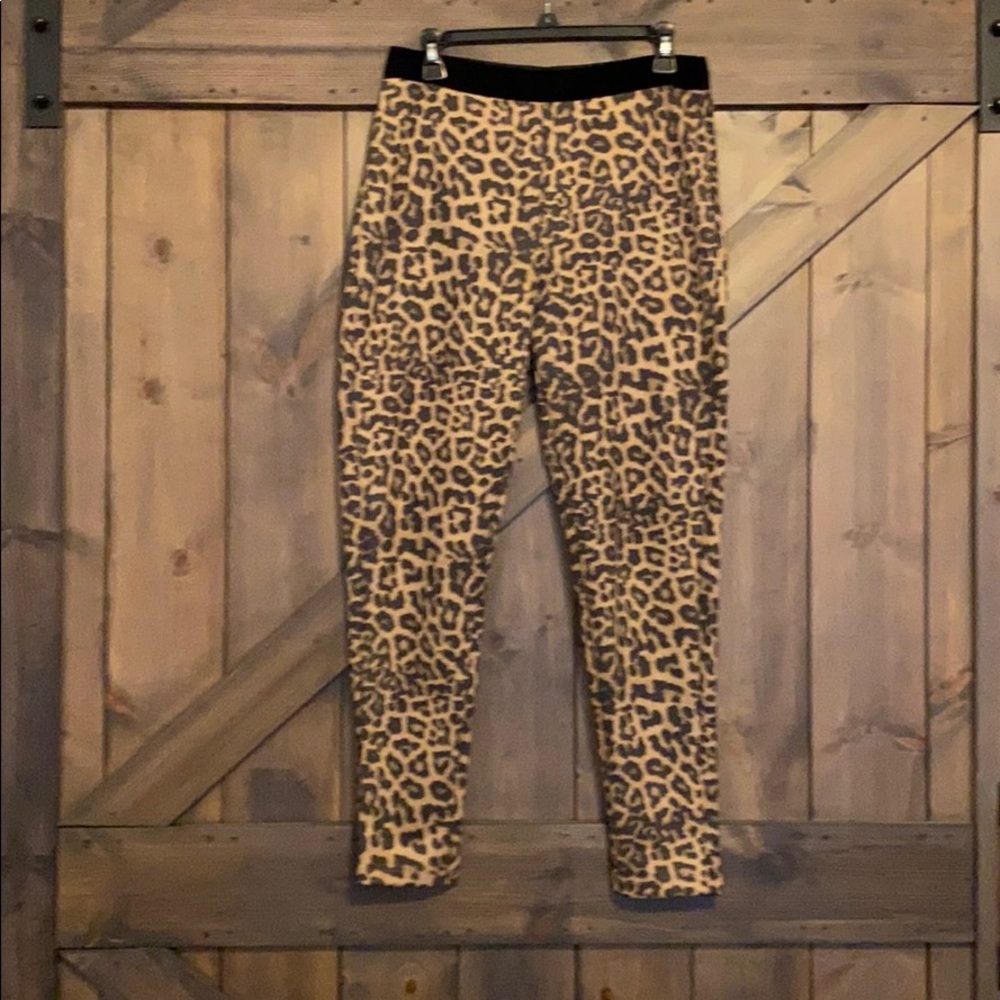 Zara Basic Leopard Skinny Pant/Leggings